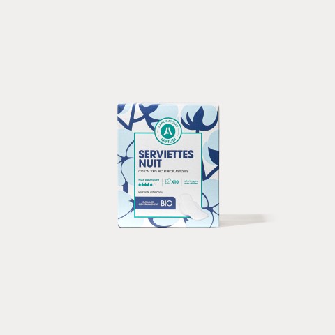 serviette nuit flux abondant 