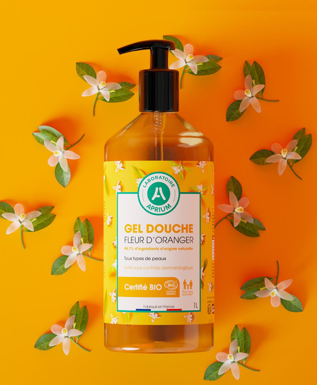 Gel douche fleur d'oranger bio 1l Aprium