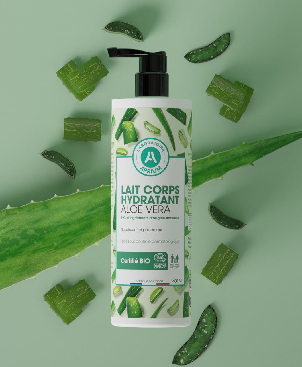 LAIT CORPS HYDRATANT ALOE VERA BIO 400ML, NATESSANCE