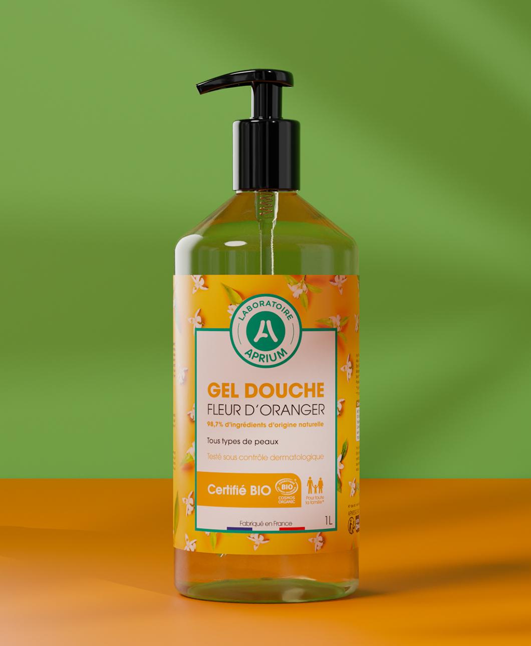 Gel douche fleur d'oranger bio 1l Aprium