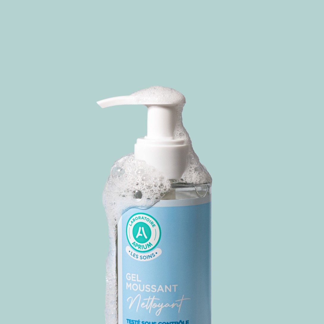 mousse gel nettoyant visage aprium